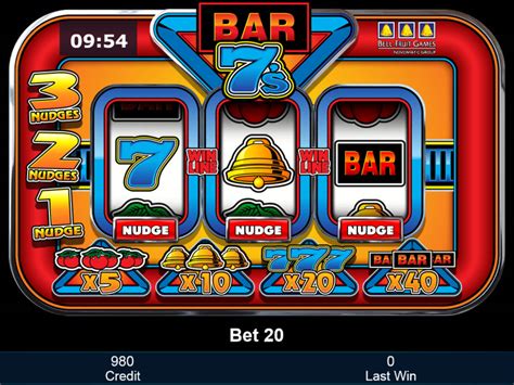 bar 7s echtgeld  The slot has 5 reels, 10 configurable payoff lines, and features a set of symbols that are typical for video slot games